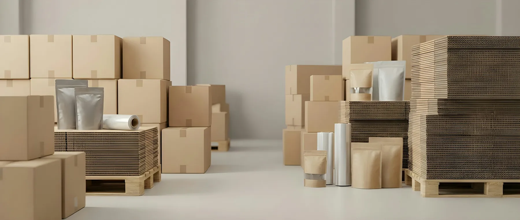 Boxes, corrugated board, and materials used in packaging solutions